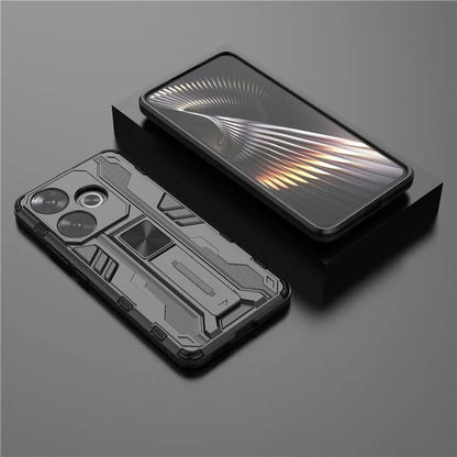 For Xiaomi Redmi Turbo 3 5G / Poco F6 5G Case PC + TPU Tough Armor Phone Cover with Kickstand