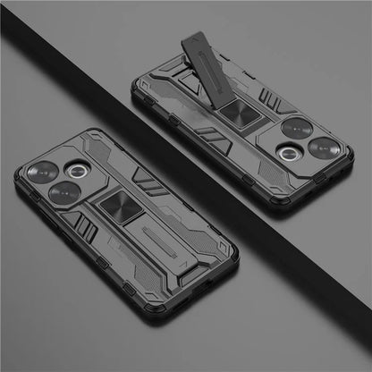 For Xiaomi Redmi Turbo 3 5G / Poco F6 5G Case PC + TPU Tough Armor Phone Cover with Kickstand