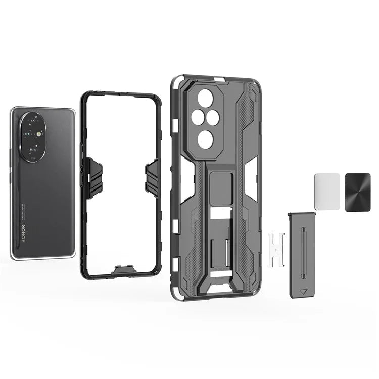 For Honor 200 Pro 5G Case PC + TPU Drop Protective Cover Hidden Kickstand