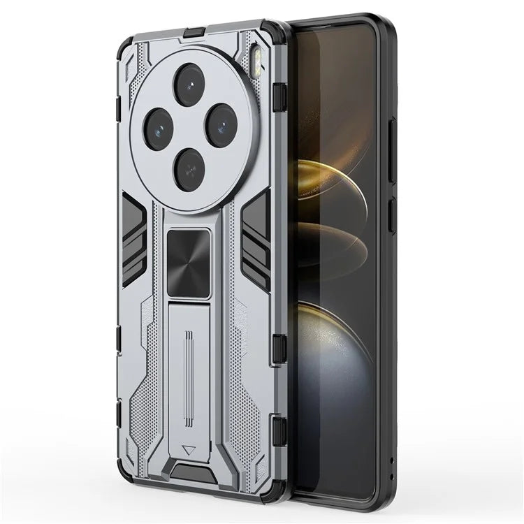 For vivo X100s 5G Case with Kickstand PC + TPU Shockproof Phone Cover