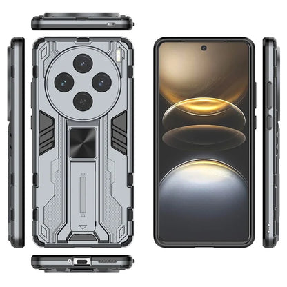 For vivo X100s 5G Case with Kickstand PC + TPU Shockproof Phone Cover