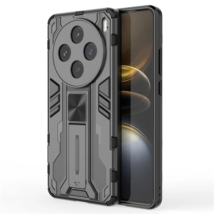 For vivo X100s 5G Case with Kickstand PC + TPU Shockproof Phone Cover