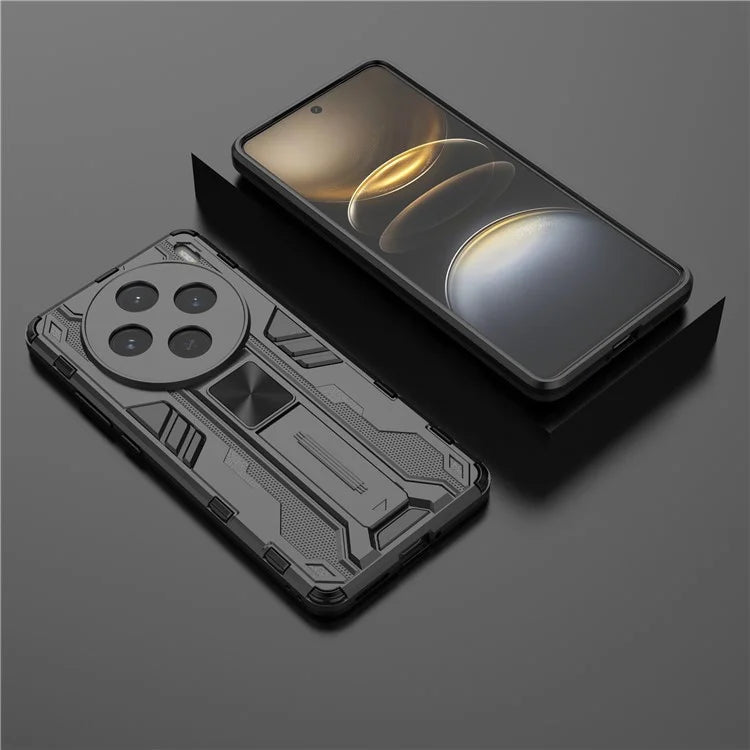 For vivo X100s 5G Case with Kickstand PC + TPU Shockproof Phone Cover