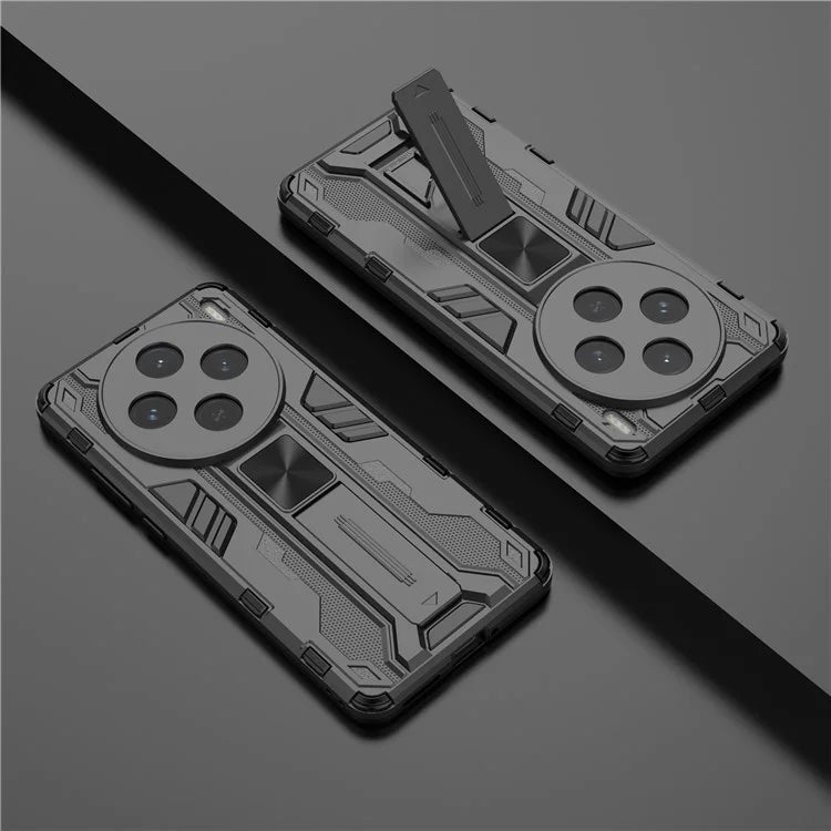 For vivo X100s 5G Case with Kickstand PC + TPU Shockproof Phone Cover