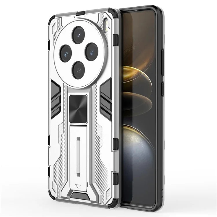 For vivo X100s 5G Case with Kickstand PC + TPU Shockproof Phone Cover