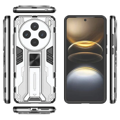 For vivo X100s 5G Case with Kickstand PC + TPU Shockproof Phone Cover