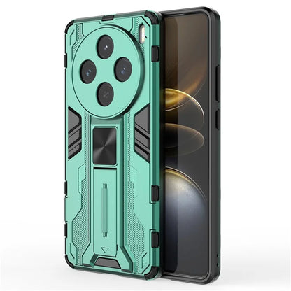 For vivo X100s 5G Case with Kickstand PC + TPU Shockproof Phone Cover