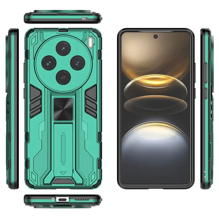For vivo X100s 5G Case with Kickstand PC + TPU Shockproof Phone Cover