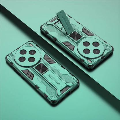 For vivo X100s 5G Case with Kickstand PC + TPU Shockproof Phone Cover