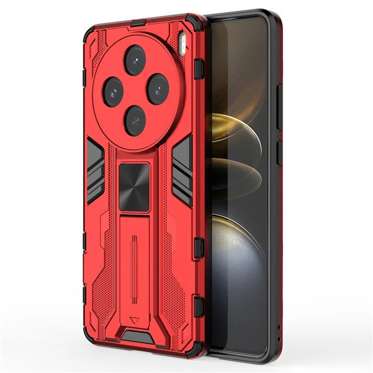 For vivo X100s 5G Case with Kickstand PC + TPU Shockproof Phone Cover