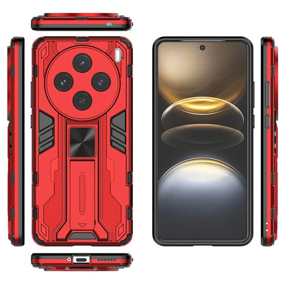 For vivo X100s 5G Case with Kickstand PC + TPU Shockproof Phone Cover