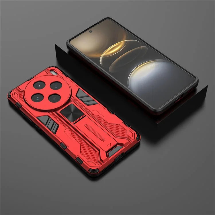 For vivo X100s 5G Case with Kickstand PC + TPU Shockproof Phone Cover