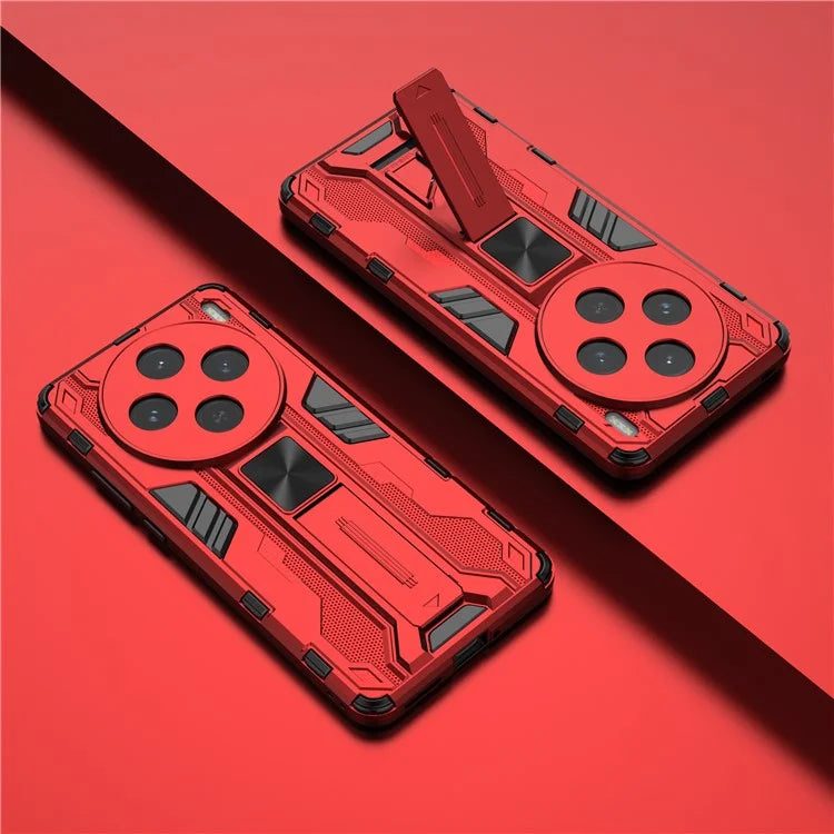 For vivo X100s 5G Case with Kickstand PC + TPU Shockproof Phone Cover