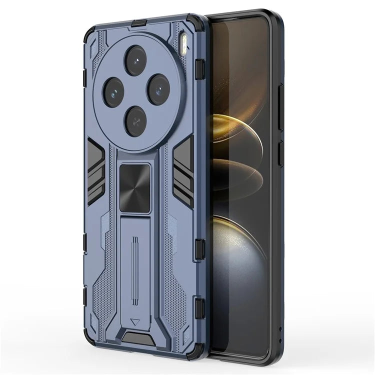 For vivo X100s 5G Case with Kickstand PC + TPU Shockproof Phone Cover