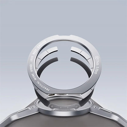 For iPhone 15 / 14 / 13 Bumper Case Frameless Aluminum Alloy Kickstand Phone Cover