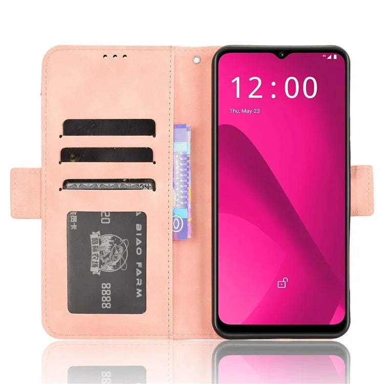 For T-Mobile REVVL 7 / T Phone 2 Case Leather Phone Cover with Multiple Card Slots
