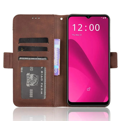 For T-Mobile REVVL 7 / T Phone 2 Case Leather Phone Cover with Multiple Card Slots