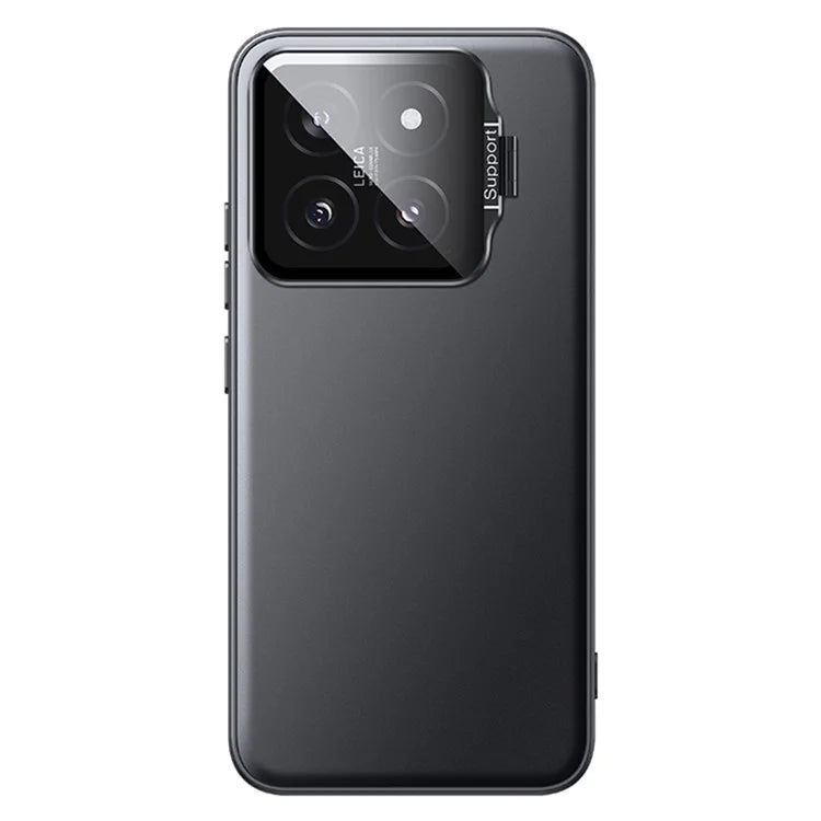 For Xiaomi 14 Case Metal Lens Frame Kickstand TPU+PC Magnetic Phone Cover
