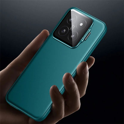 For Xiaomi 14 Pro Magnetic Case TPU+PC Phone Cover with Metal Lens Frame Kickstand