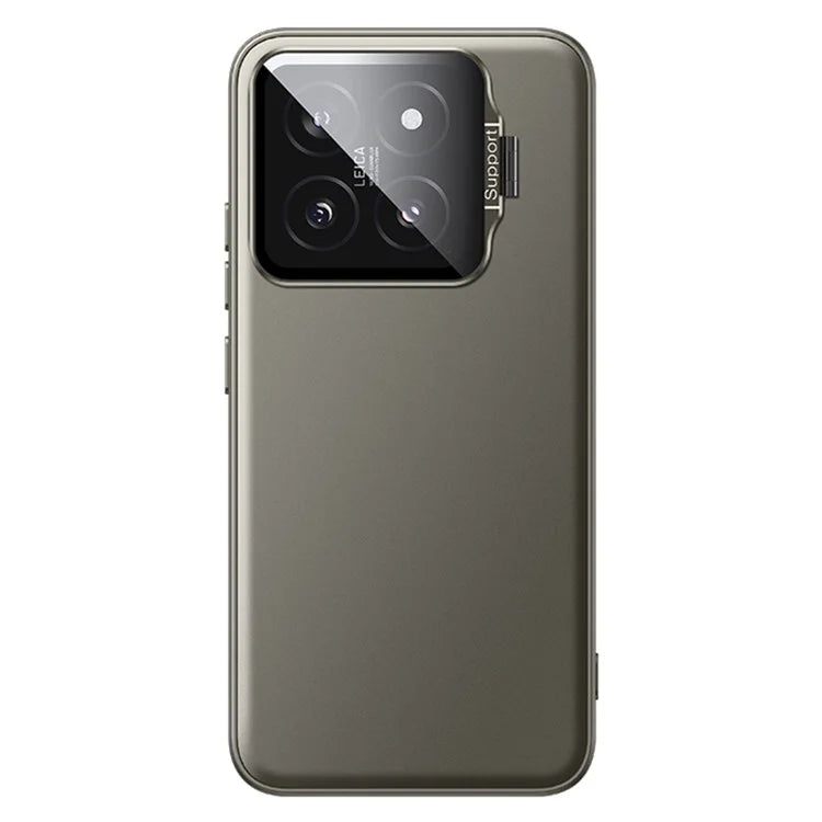 For Xiaomi 14 Pro Magnetic Case TPU+PC Phone Cover with Metal Lens Frame Kickstand
