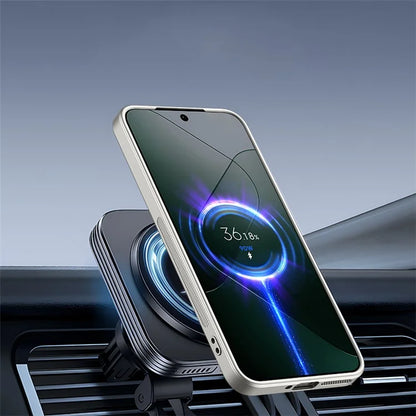 For Xiaomi 14 Pro Magnetic Case TPU+PC Phone Cover with Metal Lens Frame Kickstand