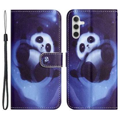 For Samsung Galaxy S24 FE Case Leather Phone Cover Cross Texture Pattern Printing