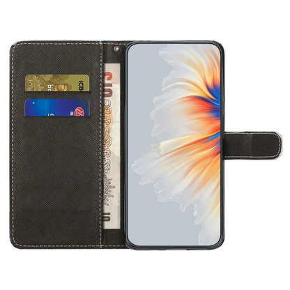 For Samsung Galaxy S24 FE Case Leather Phone Cover Cross Texture Pattern Printing