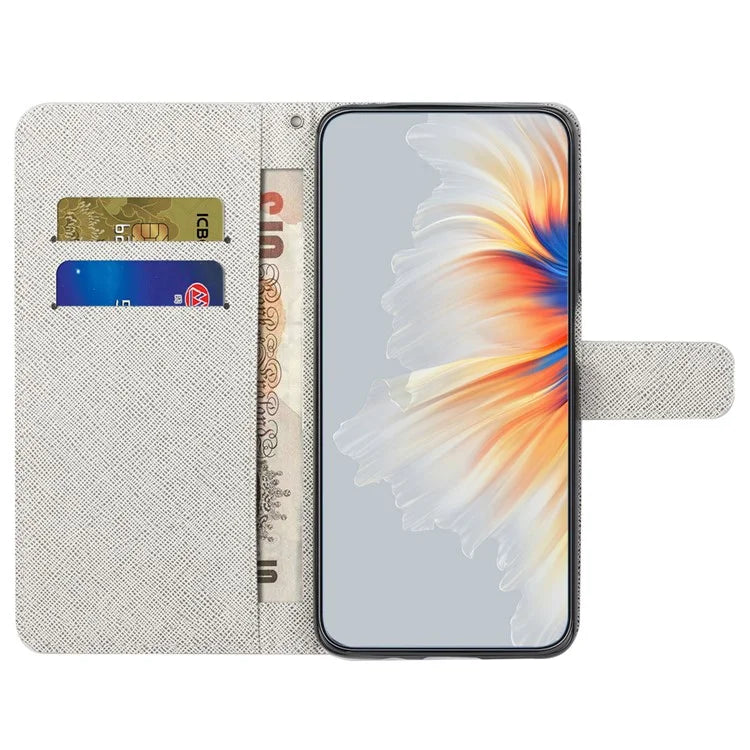 For Samsung Galaxy S24 FE Case Leather Phone Cover Cross Texture Pattern Printing