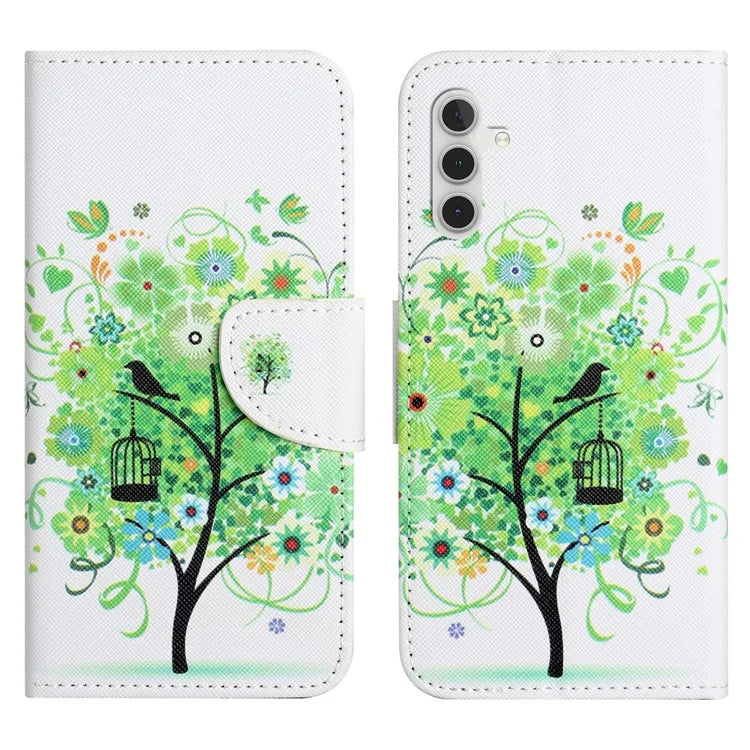 For Samsung Galaxy S24 FE Wallet Case Pattern Printing Leather Phone Cover