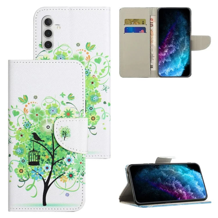 For Samsung Galaxy S24 FE Wallet Case Pattern Printing Leather Phone Cover
