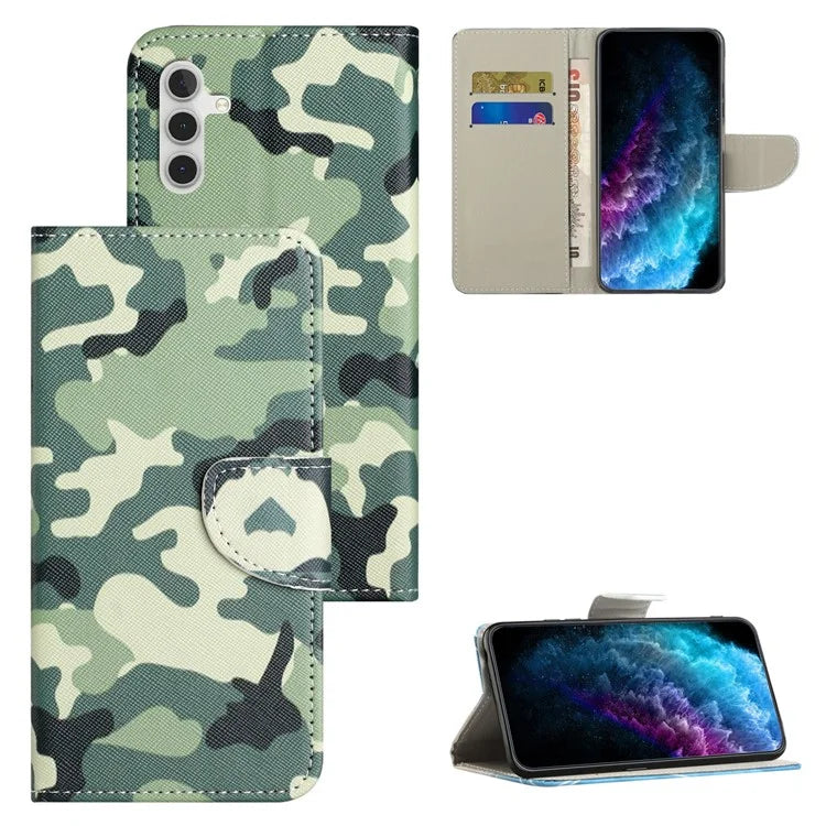 For Samsung Galaxy S24 FE Wallet Case Pattern Printing Leather Phone Cover