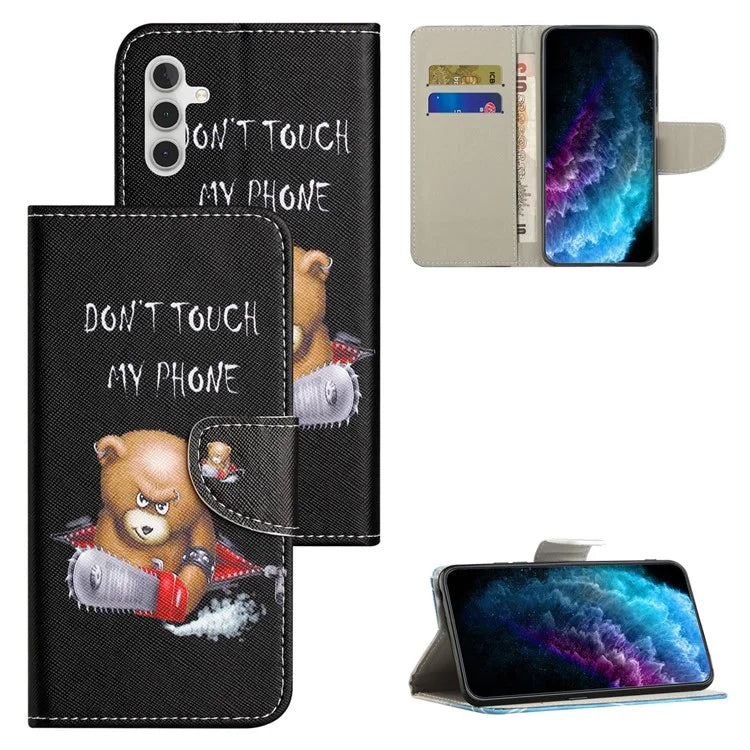 For Samsung Galaxy S24 FE Wallet Case Pattern Printing Leather Phone Cover