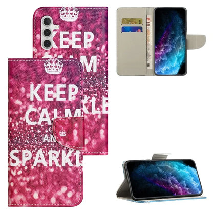 For Samsung Galaxy S24 FE Wallet Case Pattern Printing Leather Phone Cover