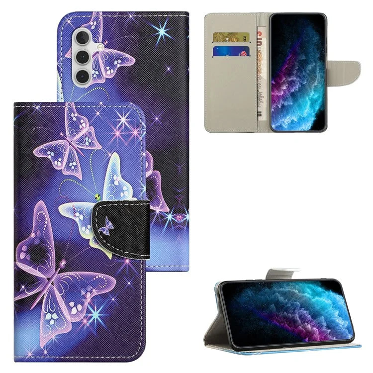 For Samsung Galaxy S24 FE Wallet Case Pattern Printing Leather Phone Cover