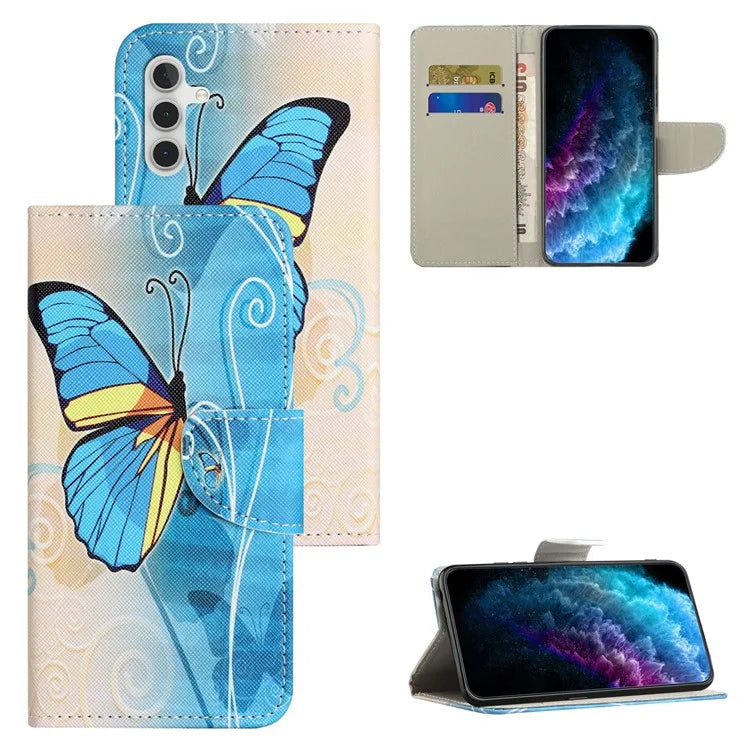 For Samsung Galaxy S24 FE Wallet Case Pattern Printing Leather Phone Cover
