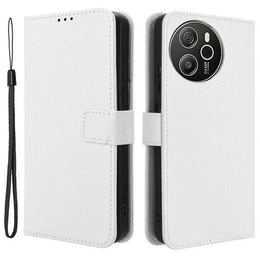 For Blackview Shark 8 / Oscal Tiger 12 Case Diamond Texture Leather Phone Cover Wallet