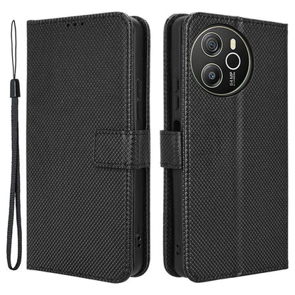 For Blackview Shark 8 / Oscal Tiger 12 Case Diamond Texture Leather Phone Cover Wallet