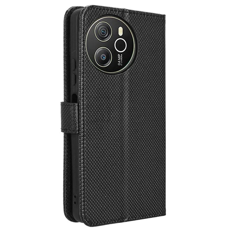 For Blackview Shark 8 / Oscal Tiger 12 Case Diamond Texture Leather Phone Cover Wallet