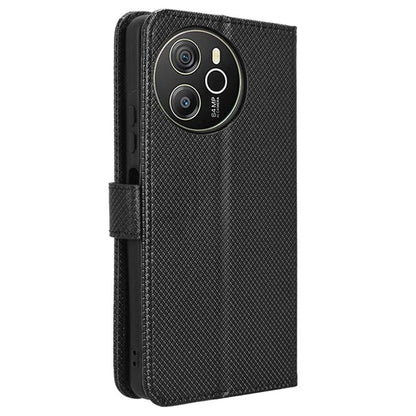 For Blackview Shark 8 / Oscal Tiger 12 Case Diamond Texture Leather Phone Cover Wallet