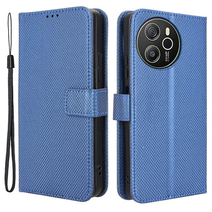 For Blackview Shark 8 / Oscal Tiger 12 Case Diamond Texture Leather Phone Cover Wallet
