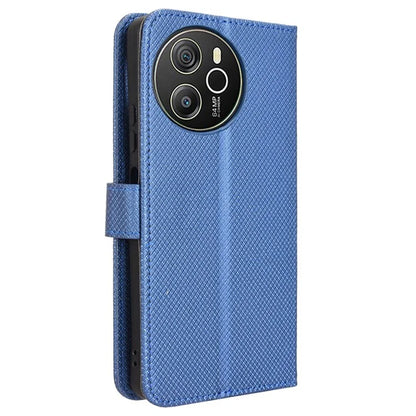 For Blackview Shark 8 / Oscal Tiger 12 Case Diamond Texture Leather Phone Cover Wallet