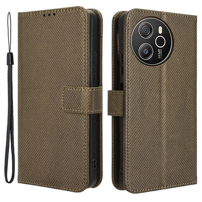 For Blackview Shark 8 / Oscal Tiger 12 Case Diamond Texture Leather Phone Cover Wallet