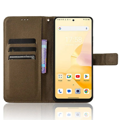 For Blackview Shark 8 / Oscal Tiger 12 Case Diamond Texture Leather Phone Cover Wallet