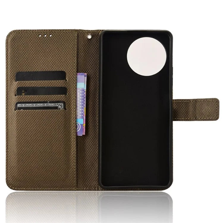 For Blackview Shark 8 / Oscal Tiger 12 Case Diamond Texture Leather Phone Cover Wallet