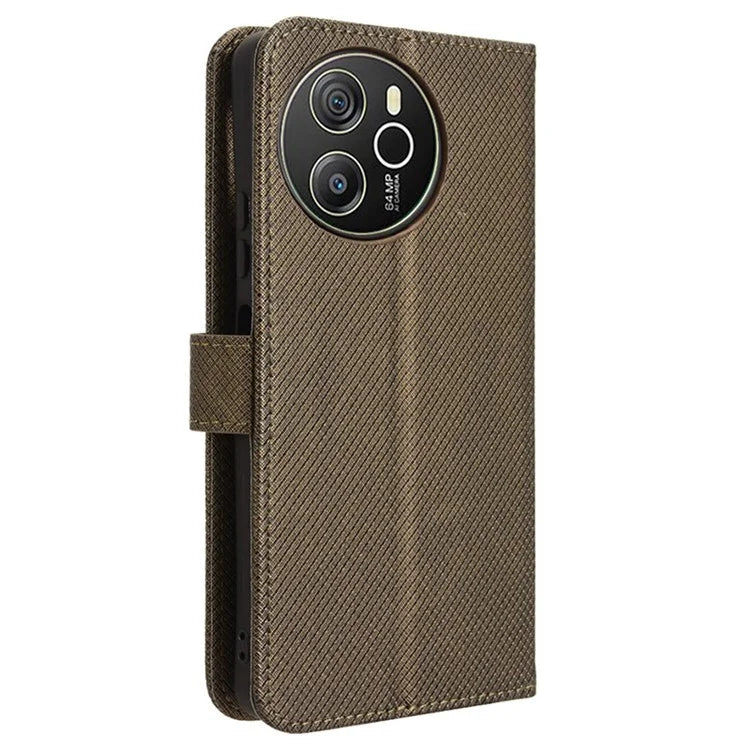 For Blackview Shark 8 / Oscal Tiger 12 Case Diamond Texture Leather Phone Cover Wallet