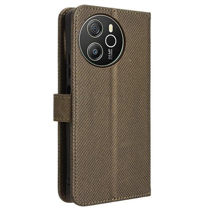 For Blackview Shark 8 / Oscal Tiger 12 Case Diamond Texture Leather Phone Cover Wallet