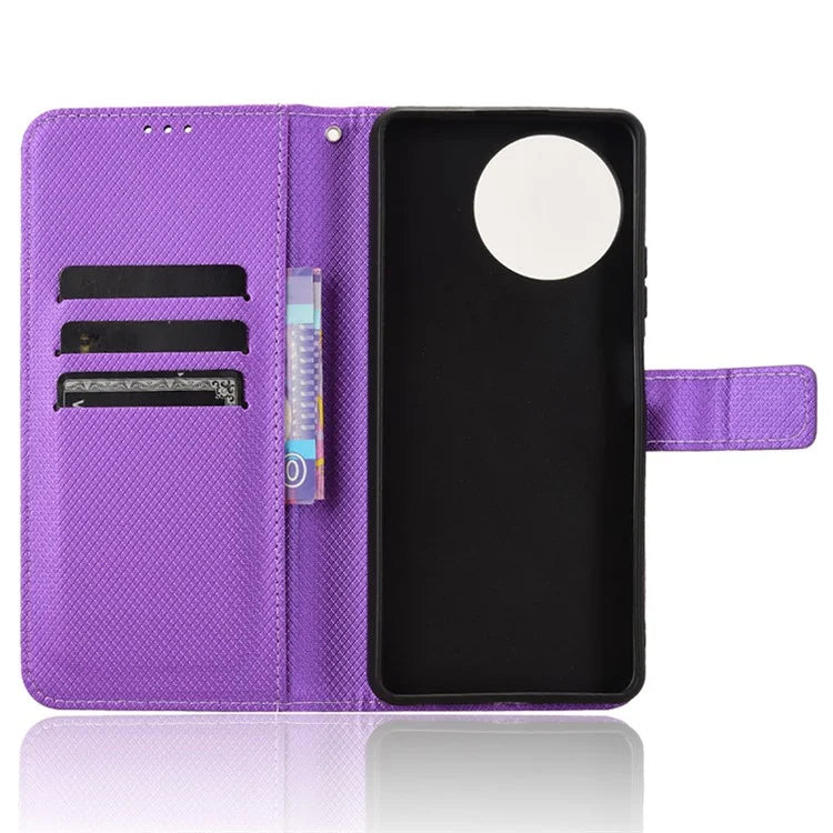 For Blackview Shark 8 / Oscal Tiger 12 Case Diamond Texture Leather Phone Cover Wallet