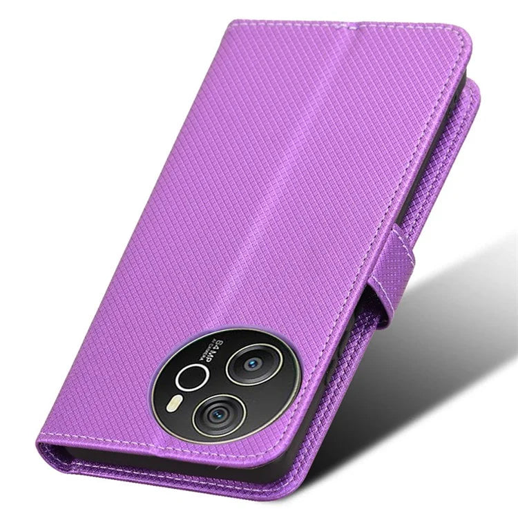 For Blackview Shark 8 / Oscal Tiger 12 Case Diamond Texture Leather Phone Cover Wallet