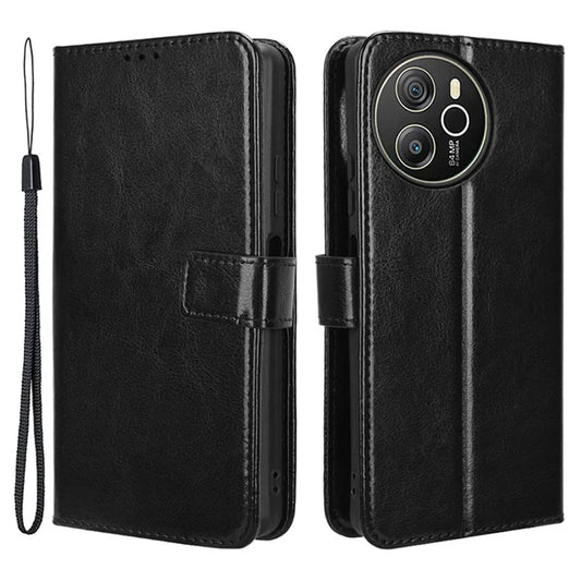 For Blackview Shark 8 / Oscal Tiger 12 Wallet Case Crazy Horse Texture Leather Phone Cover