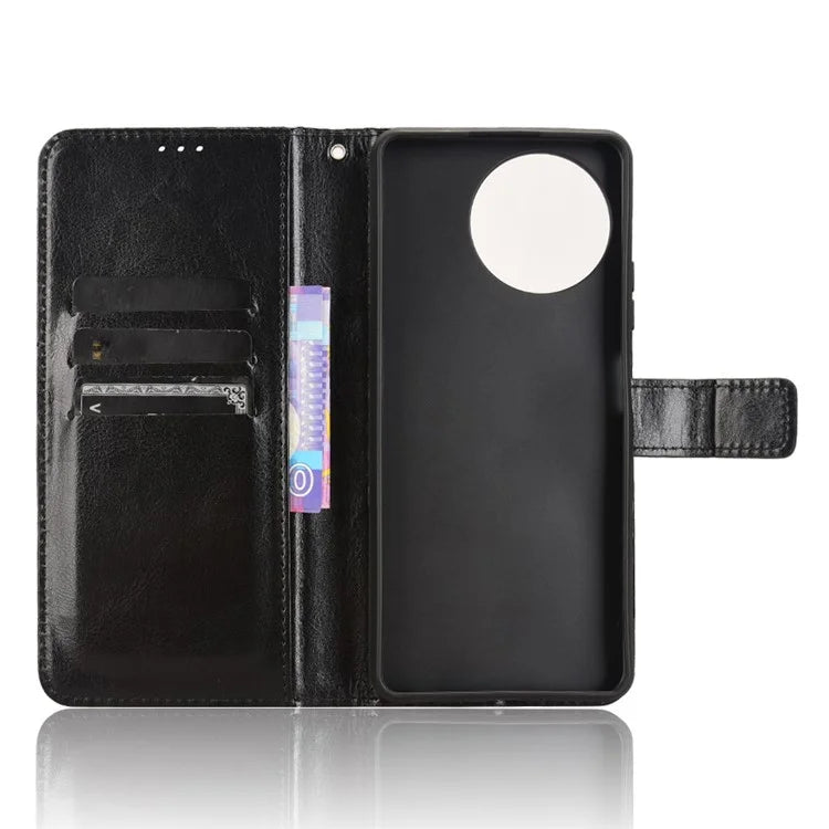 For Blackview Shark 8 / Oscal Tiger 12 Wallet Case Crazy Horse Texture Leather Phone Cover